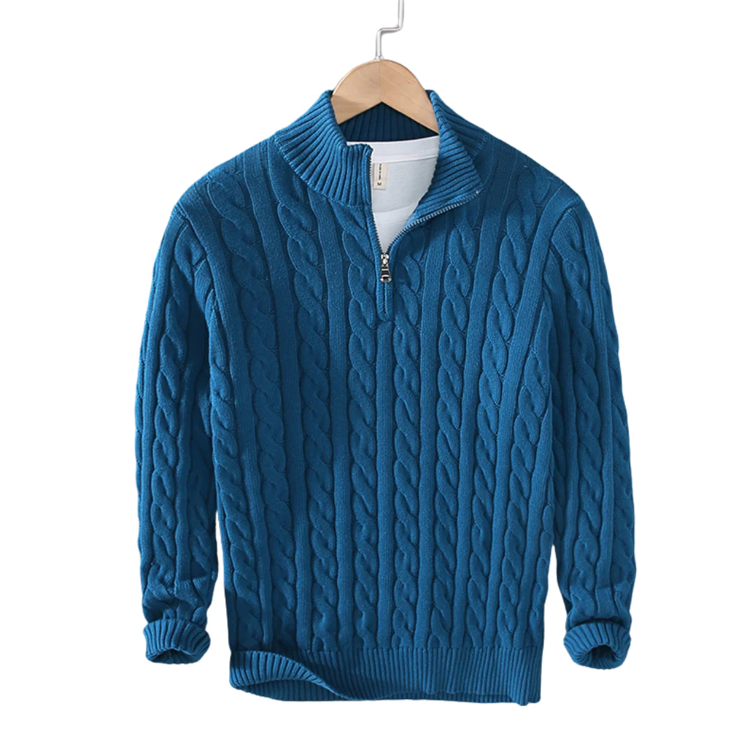 Men’s Constance Half-Zip Cable Sweater