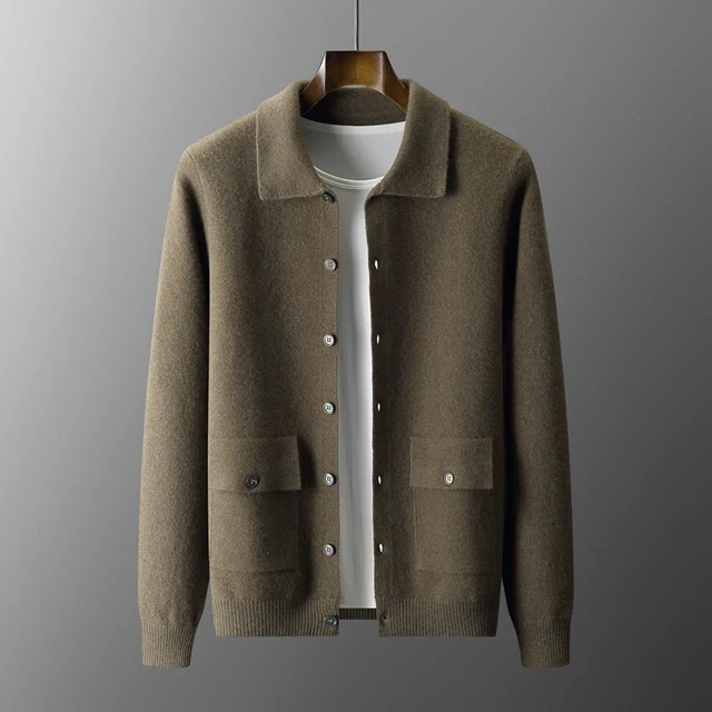 Men’s Button-Up Knit Jacket