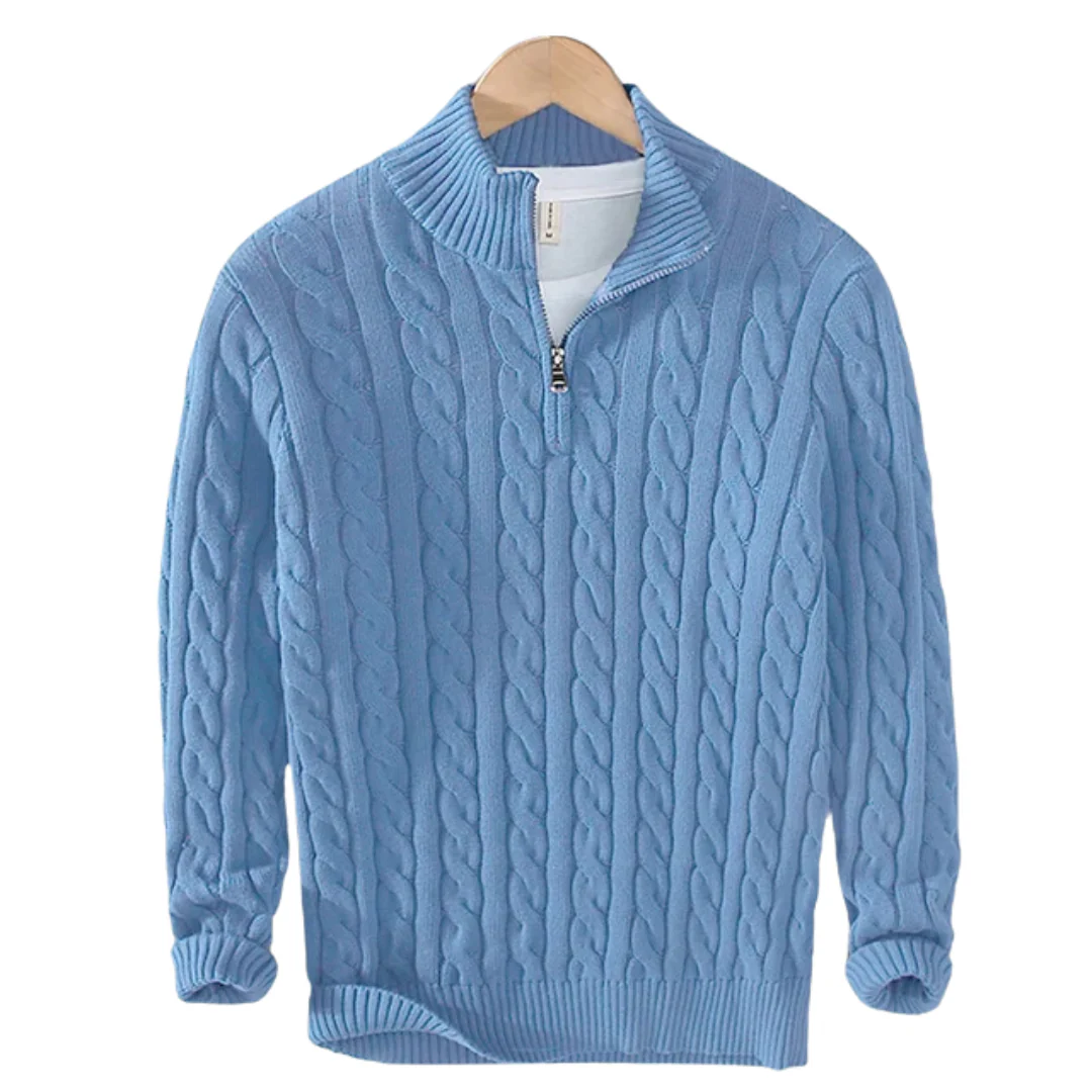 Men’s Constance Half-Zip Cable Sweater