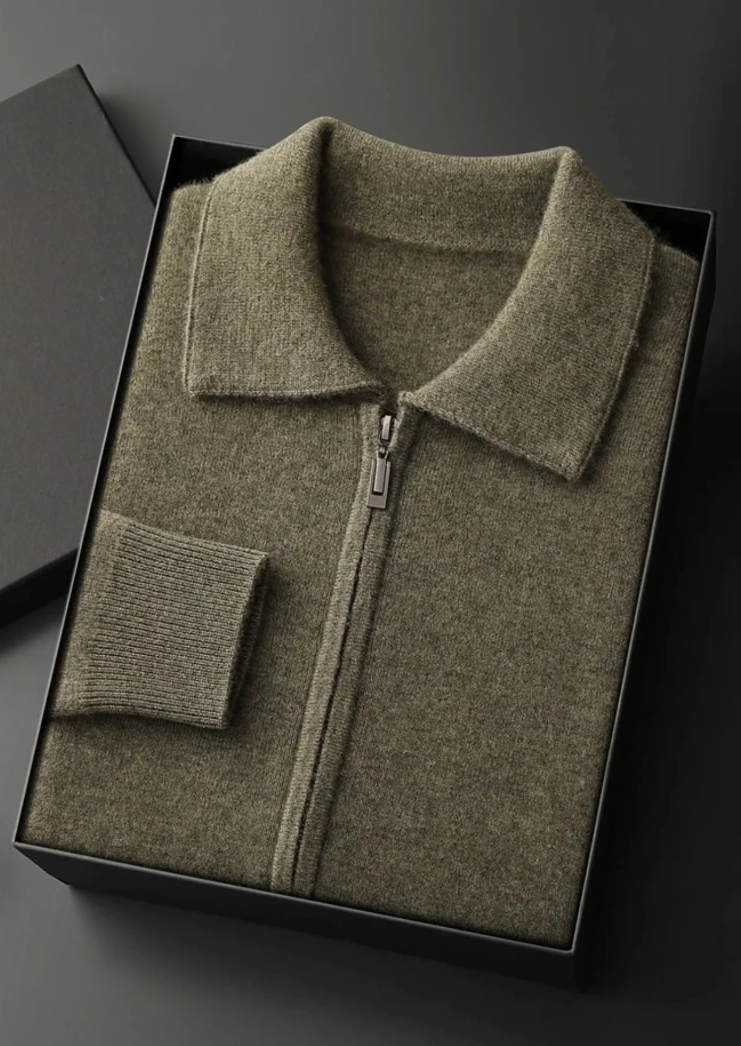 Zip Polo Cardigan
