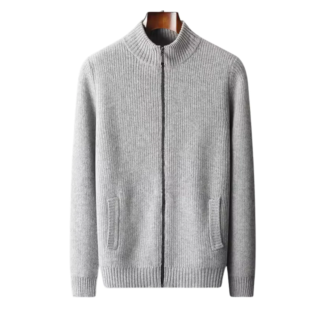 Men’s Ribbed Full-Zip Sweater