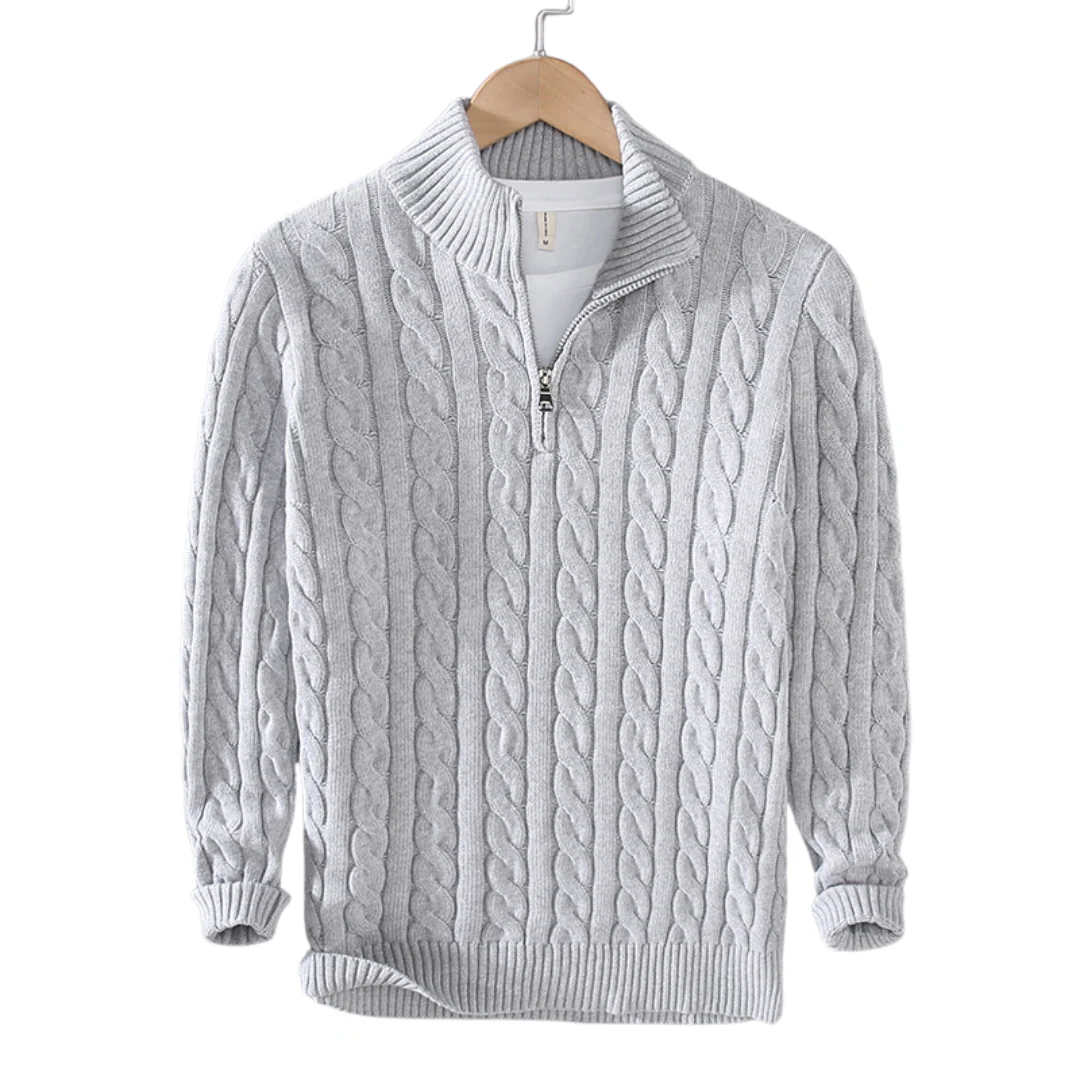 Men’s Constance Half-Zip Cable Sweater