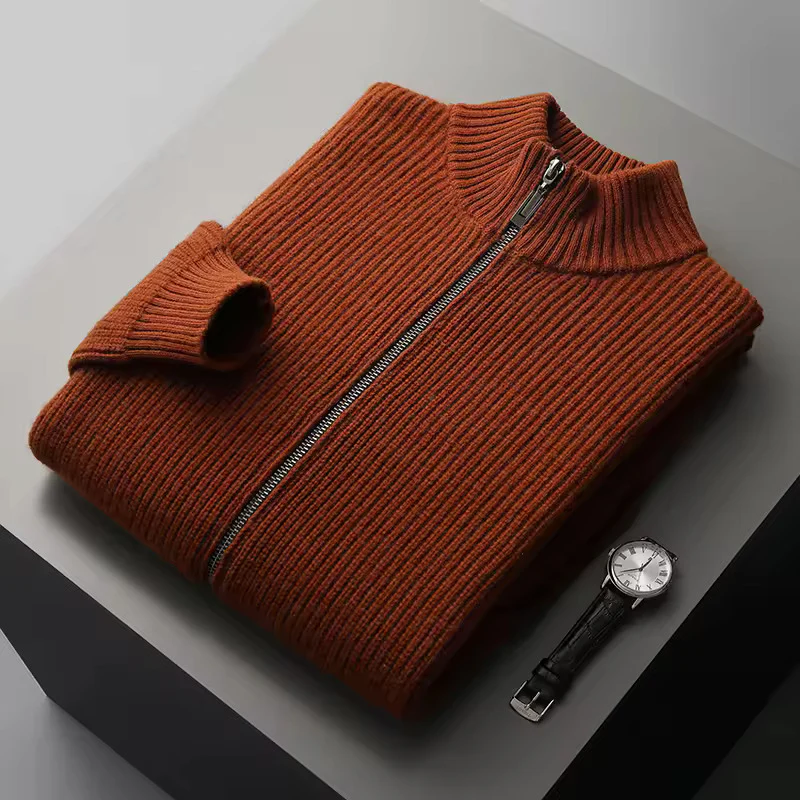 Men’s Ribbed Full-Zip Sweater