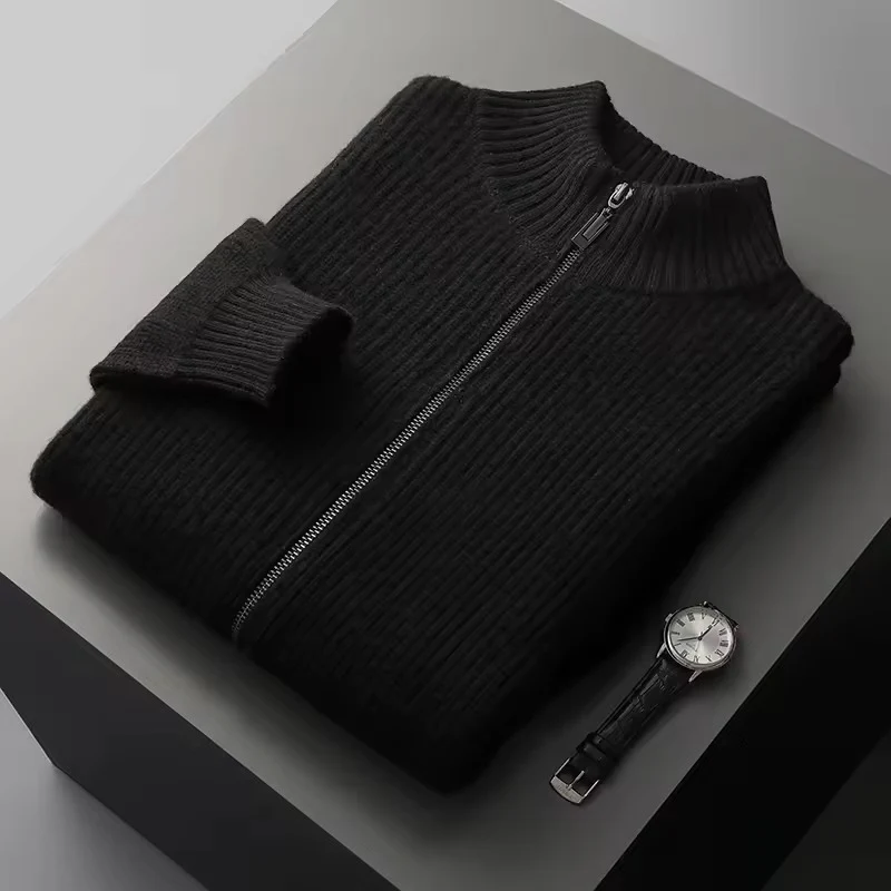 Men’s Ribbed Full-Zip Sweater