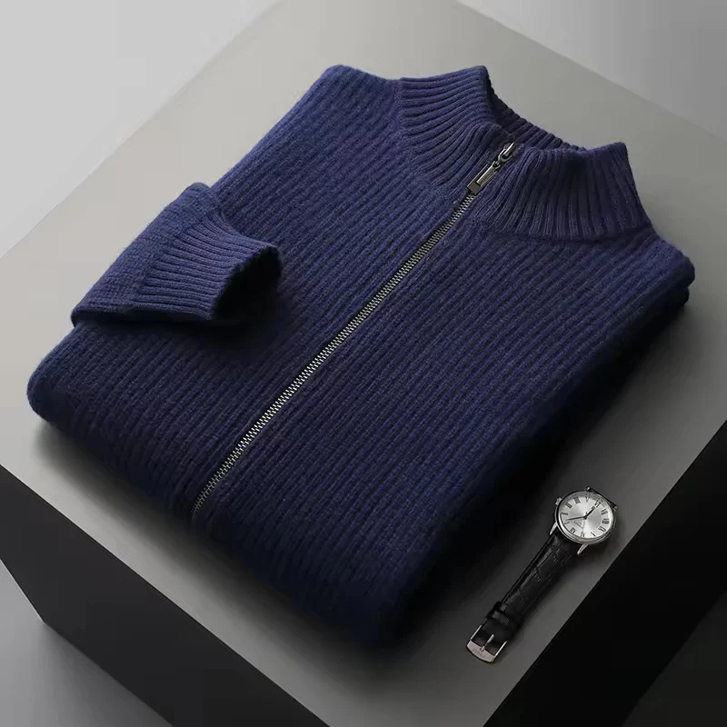 Men’s Ribbed Full-Zip Sweater