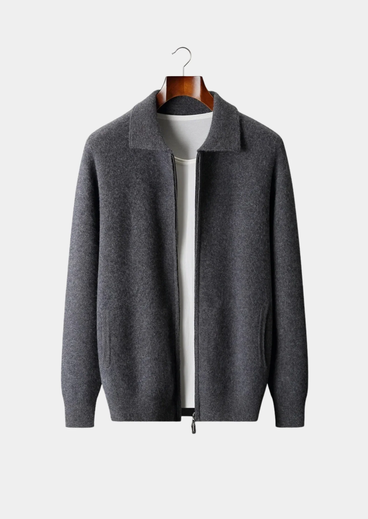 Zip Polo Cardigan