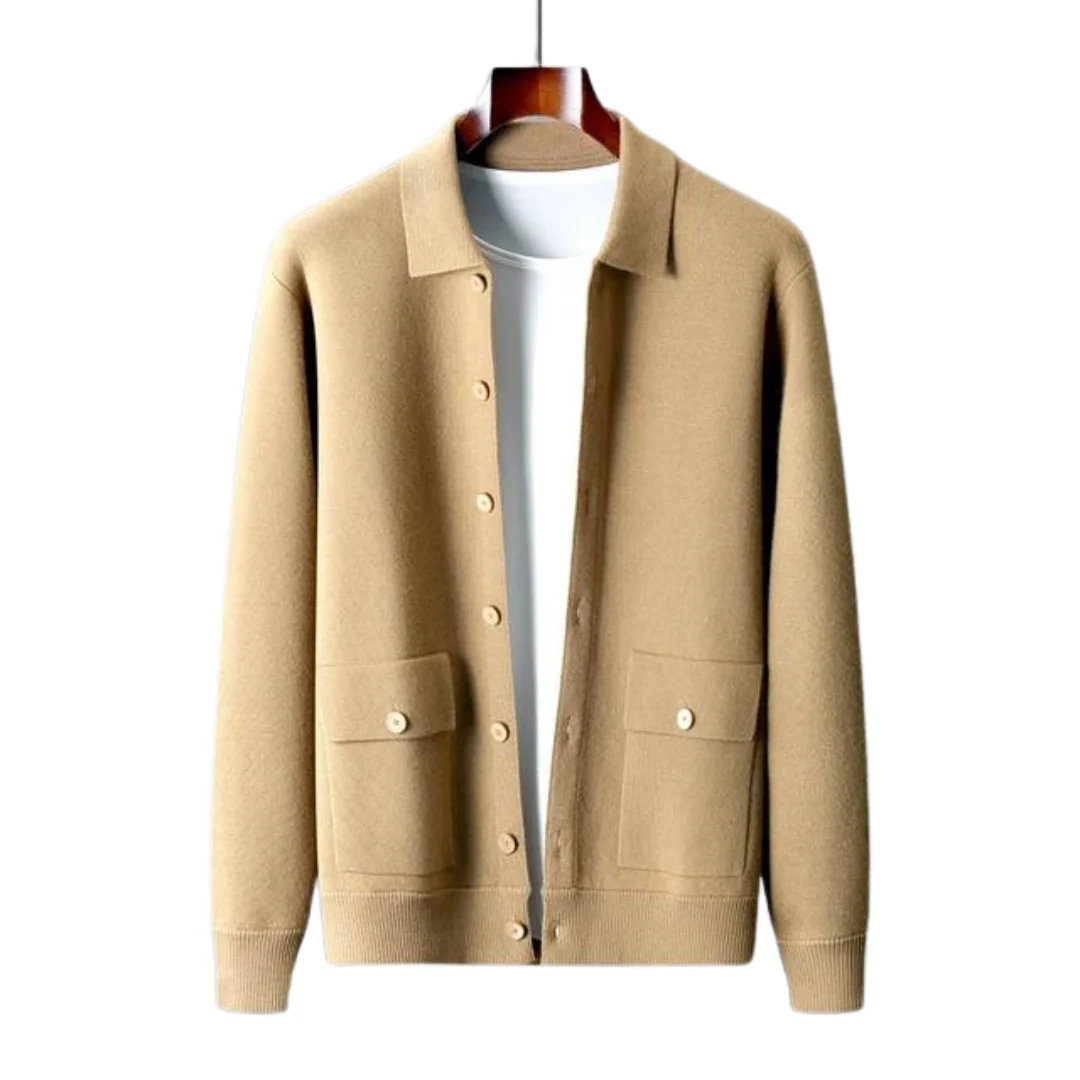 Men’s Button-Up Knit Jacket